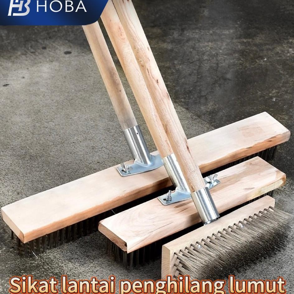 Sikat Kawat Pembersih Kerak Sikat Lantai Baja Tahan Karat Sikat Trotoar Halaman Lantai Semen Sikat L