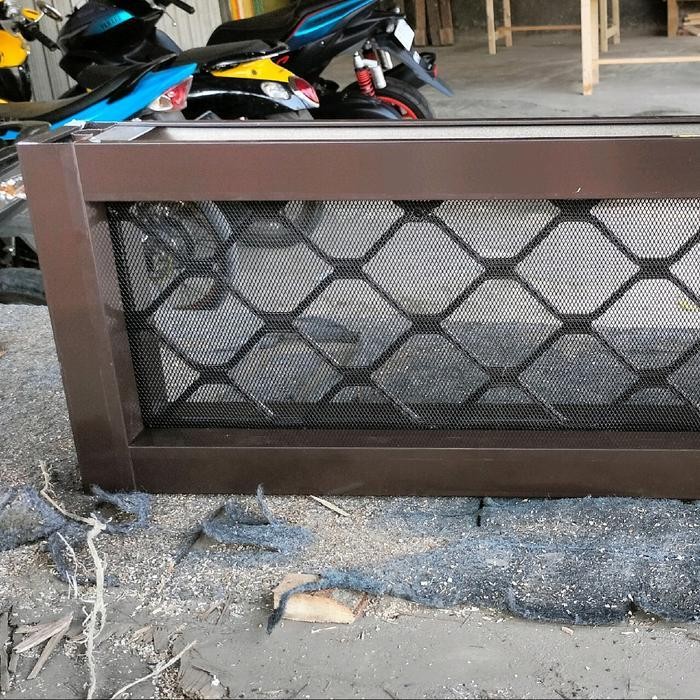 Boven 25 X 60 Ventilasi Kisi2 Kamar Mandi Wc Toilet Jendela Loster Aluminium Kawat Nyamuk Tralis Exp