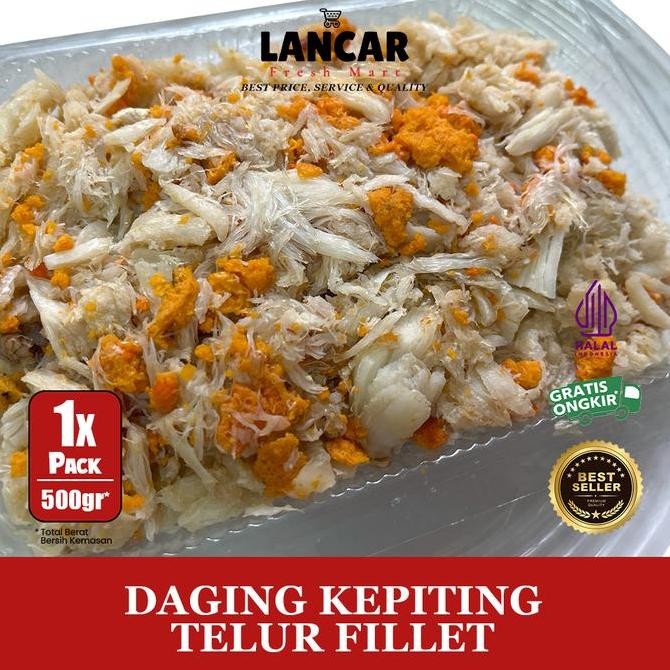 

Produk Baru!! Daging Kepiting Telur Fillet 500gr - Crab Meat Premium Siap Masak
