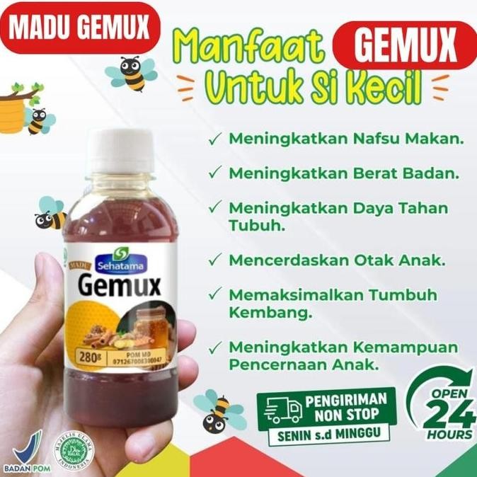 

Madu Gemux 280Ml Suplemen Penggemuk Badan Penambah Nafsu Makan Lahap