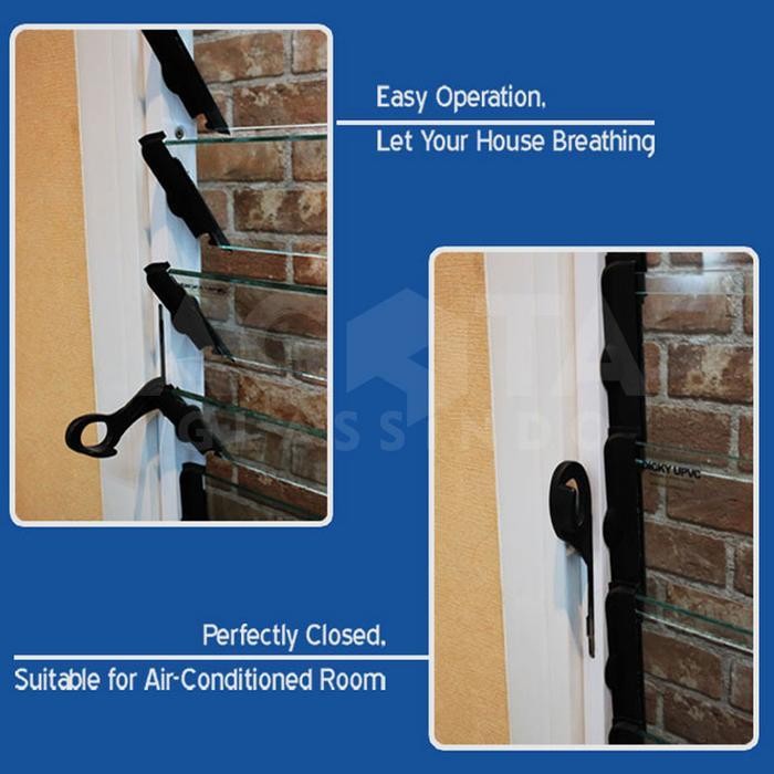 Rangka Jendela Nako Dicky Niki Premium -4"/10Cm - 9 Blades-Coklat Tua Original Dan Terpercaya