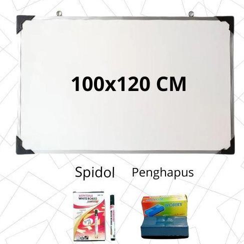

Papan Tulis Kantor Ukuran Besar 100x120 cm dengan Gratis Spidol dan Penghapus - Stationery HI