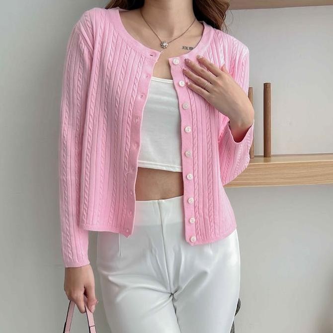 [Tavia] Livy Cardigan / Cardigan Wanita Set / Cardigan Rajut Premium / Atasan Wanita Lengan Panjang 