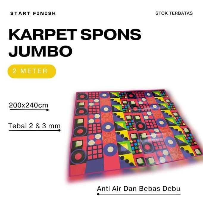 KARPET SPONS JUMBO Ukuran 200x240cm Tebal 3mm / Karpet Lantai Spons Jumbo Tebal Motif