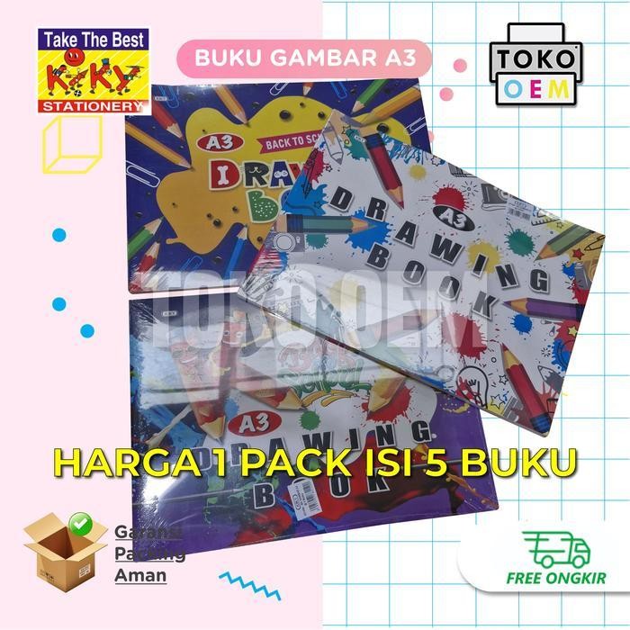 

Sp Kiky Drawing Book Buku Gambar A3 Motif Random ( 5 Buku )