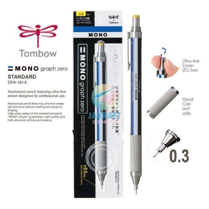 

Sp (1 Pcs) Tombow Mono Graph Zero 0.3 Mm Mechanical Pencil Pensil Mekanik 0.3Mm Made In Japan