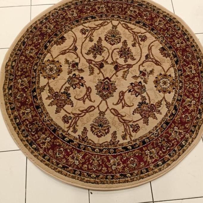 karpet permadani bulat kualitas import turki