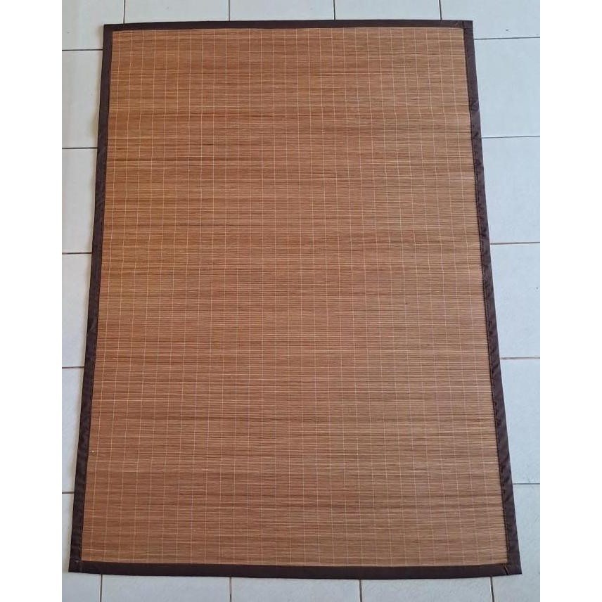 176cm x 250cm Tikar Core Rotan Polos - Tikar Karpet Rotan Core Coklat