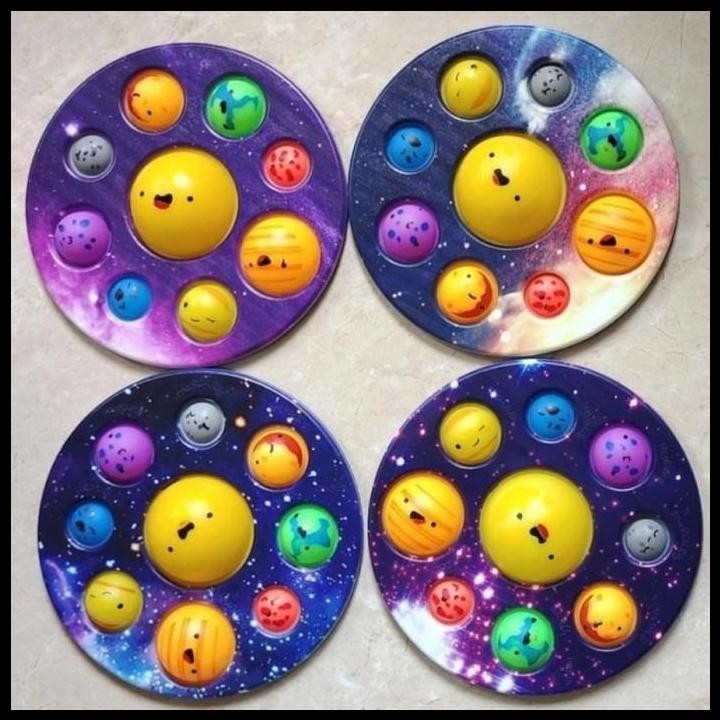 Pop It Planet Tata Surya Galaxy Matahari Simple Dimple Mainan Edukasi