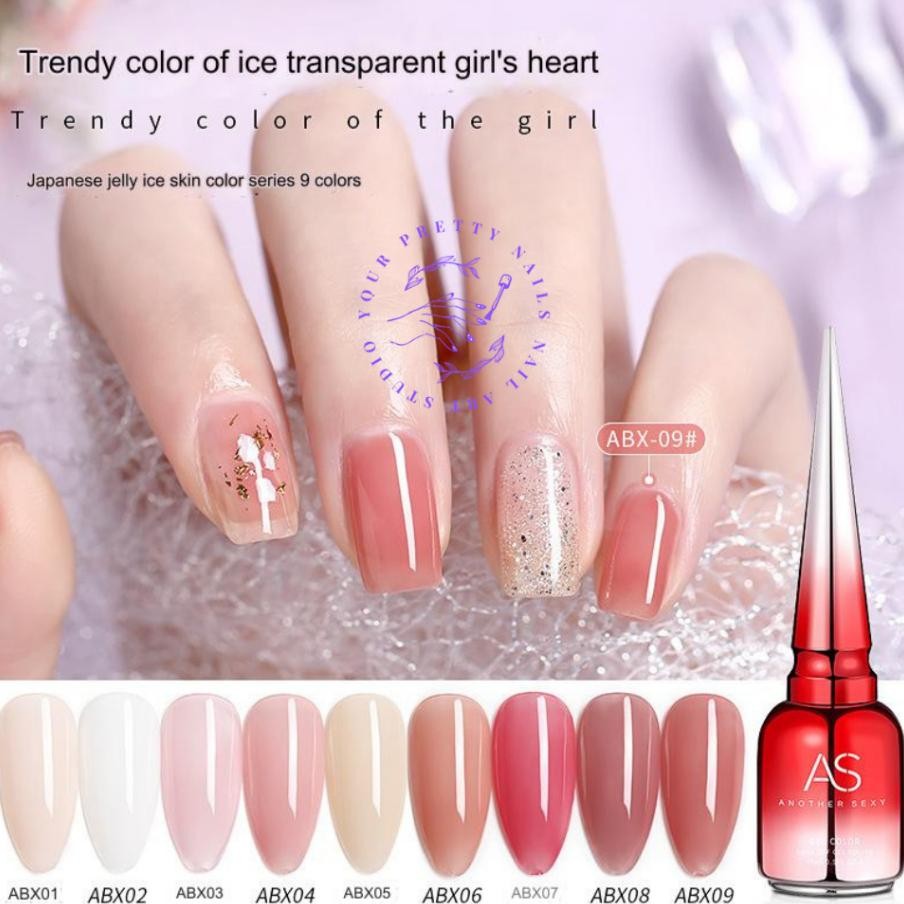 As Nail Gel Polish Abx Series Warna Jelly Gel Polish Abx Satuan 15Ml Kutek Gel Bening Jelly French M