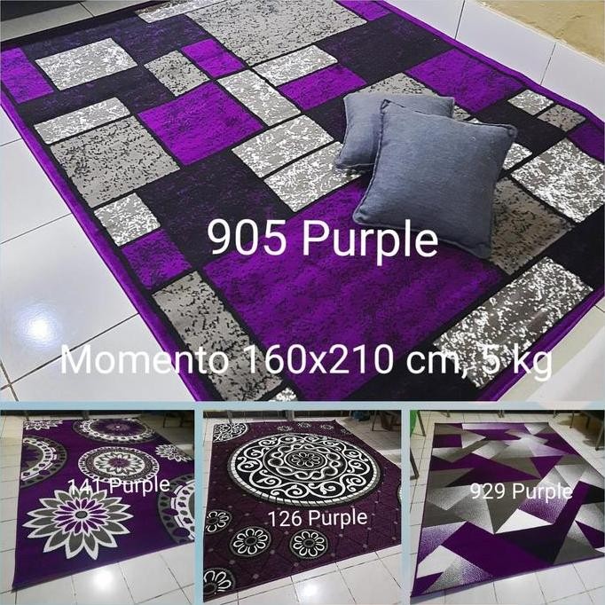 Karpet Permadani Ungu Violet Purple Momento 160x210 cm