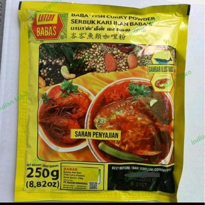 

Kualitas terbaik] BABAS FISH CURRY POWDER/BUMBU KARI BUBUK BABAS 250 GRAM