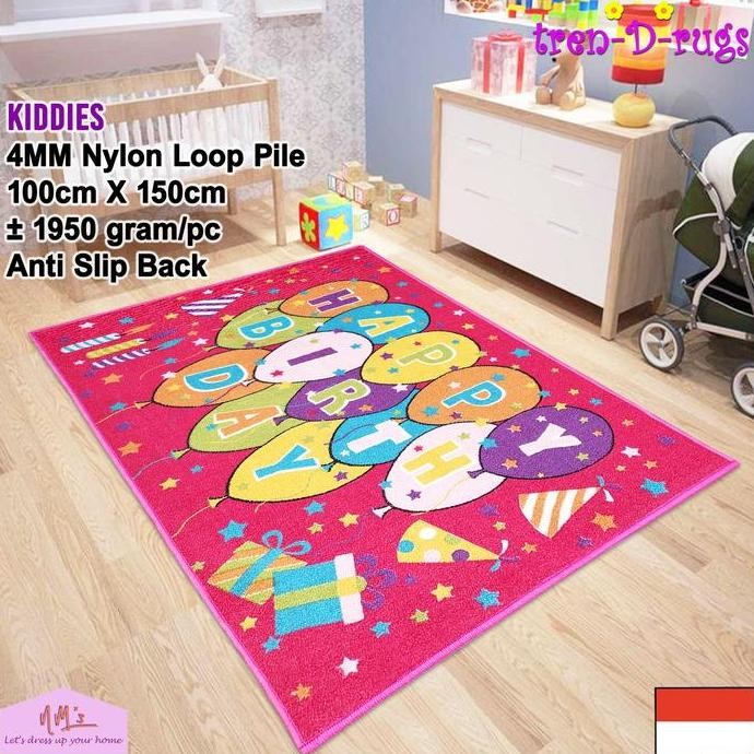 Tren-D-rugs Karpet puzzle anak karakter bulu anti slip murah NMs