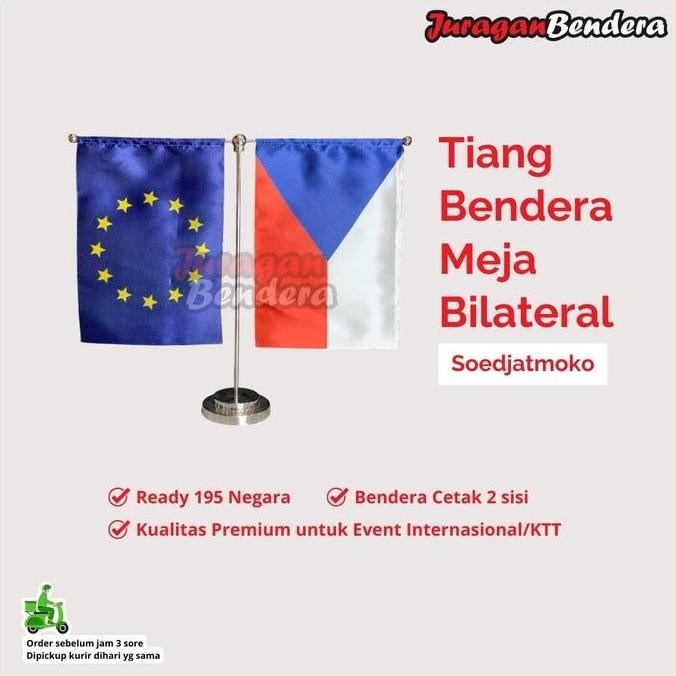 

{{{{{{] Tiang Bendera Meja Bilateral Soedjatmoko - Stainless Besi Anti Karat Premium Ready Semua Negara