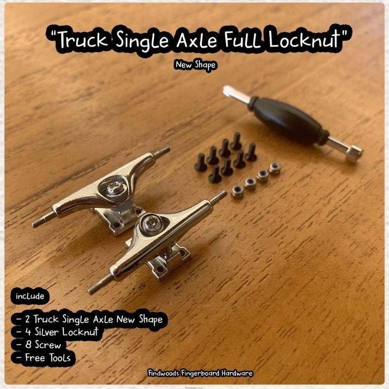 Fingerboard Truck Pro Single axle new shape full locknut Nugi