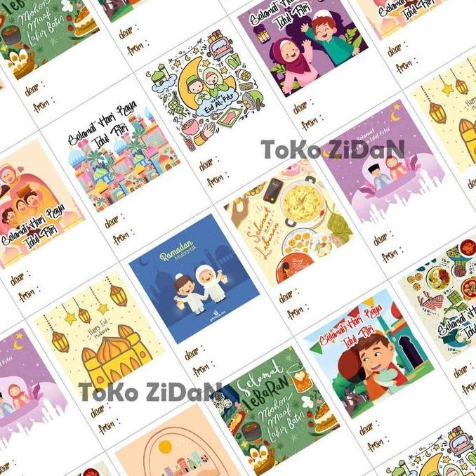 ] Hangtag lebaran Idul fitri hampers lucu hari raya kartu ucapan custom