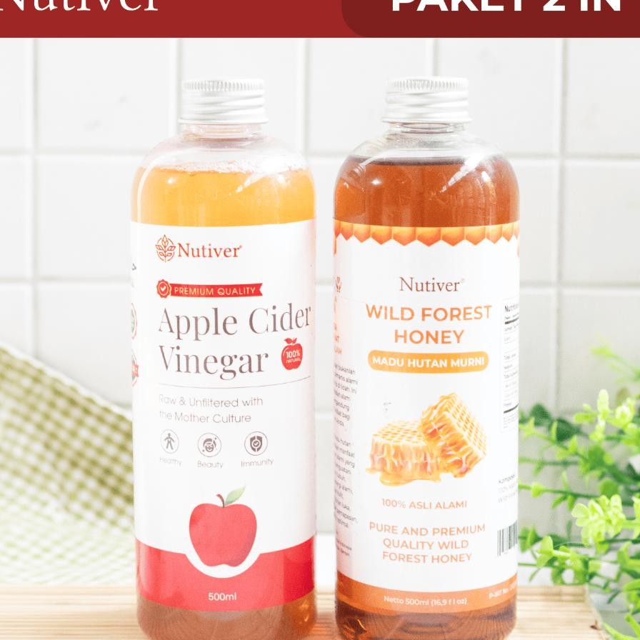 

Nutiver Paket Hemat 3 Madu Hutan Ml Cuka Apel Ml Organik Bundling Hemat Sehat 2 In 1