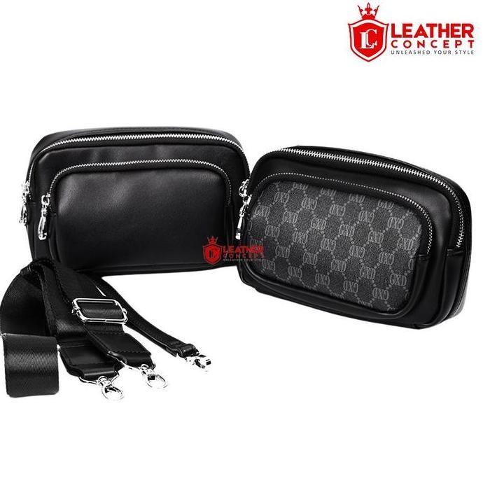Leather Concept LILOBLACK Tas Selempang Pria Kulit Tas Kulit Cowok Tas Pria Tas Jalan LILO cowok