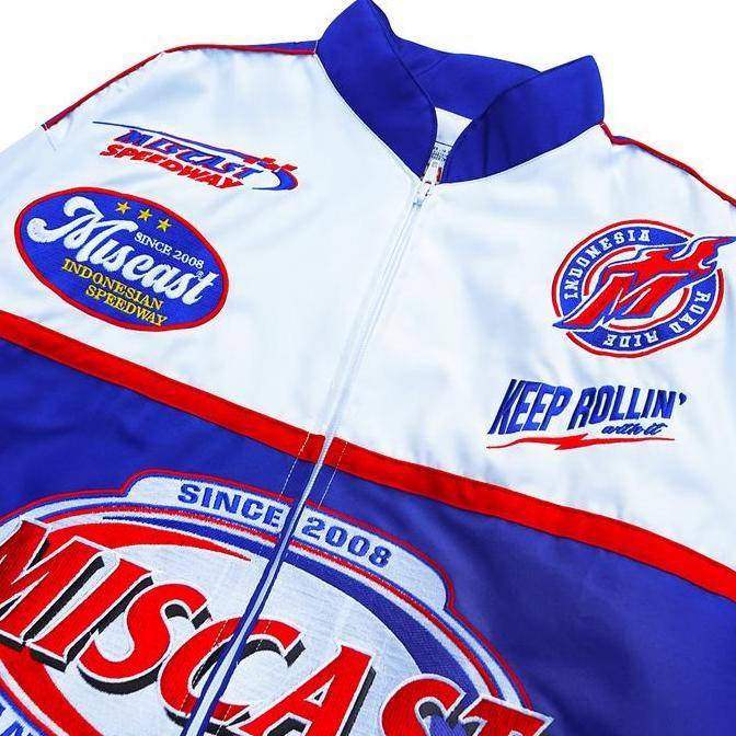 Miscast Nascar Jacket Vintage Buggati White