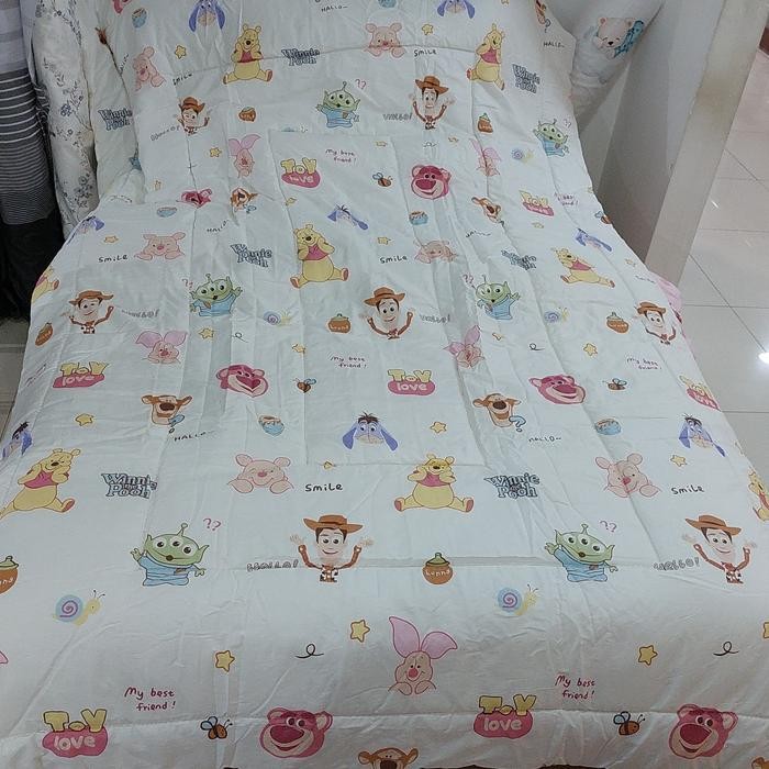 Ready,Sprei fitted 120x200x40 / Bedcover 150x240 " Katun Jepang"