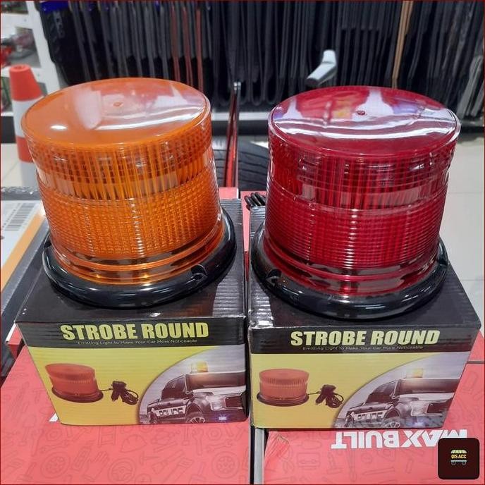 KRISBOW Lampu Strobo Bulat Magnet Strobo Rotator Patwal 60 Watt
