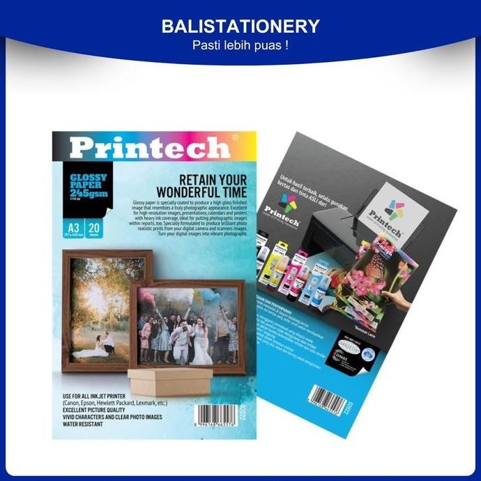 

!!!!!!] Kertas Foto / Glossy Photo Paper Printech Glossy Paper A3 245g 20 lbr