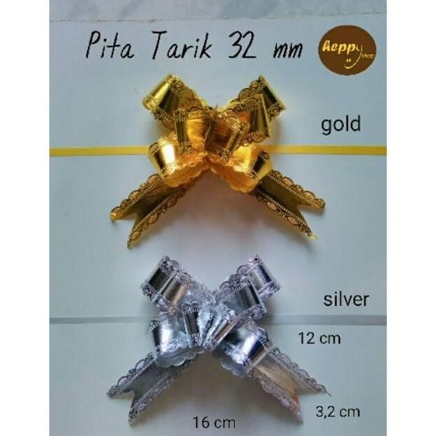 

^^^^^] Pita Tarik Gold Silver 32 mm, Pita Serut