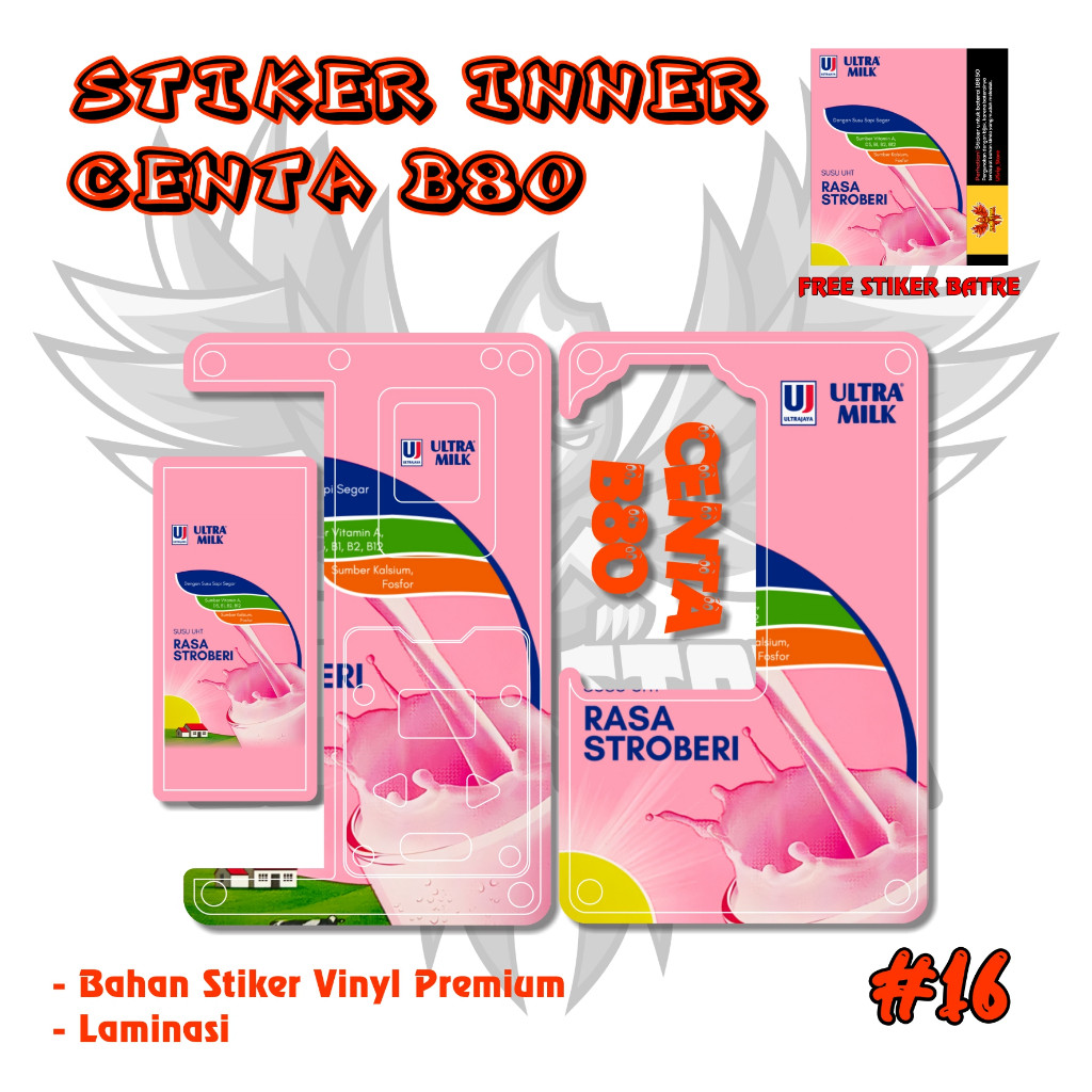 

Premium Cut - 1 B80 16 Garskin Stiker / Case Custom Terlaris 2PCS/ Fullbody