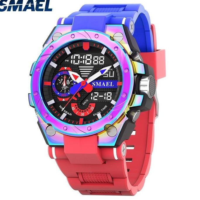 Jam Tangan Analog Digital Pria Wanita Sport Merk Smael Digital 8060