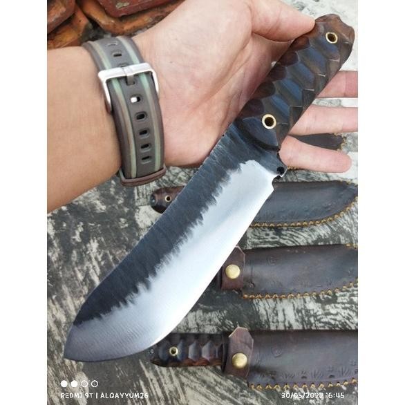 Nesmuk Bushcraft Survival Pisau Baja Fulltang 24cm Nugi