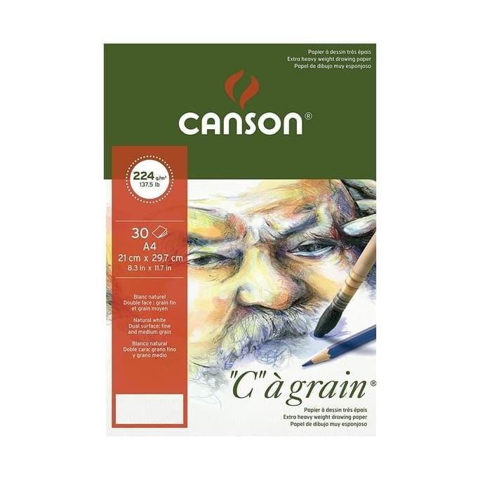 

Canson C a Grain A4 - 224 gsm Extra Heavy Weight Drawing Paper