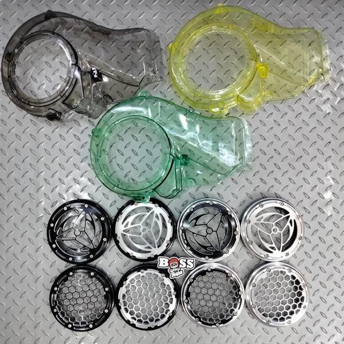 TERMURAH - Cover Fan Transparan + Grill Fan CNC Tony Scooter Sprint Prima LX GTS