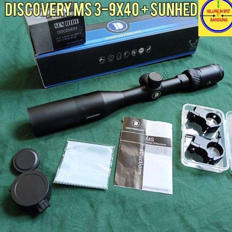 Teleskop Discovery MS 3-9x40 Tahan Air Plus Sunhed Nugi