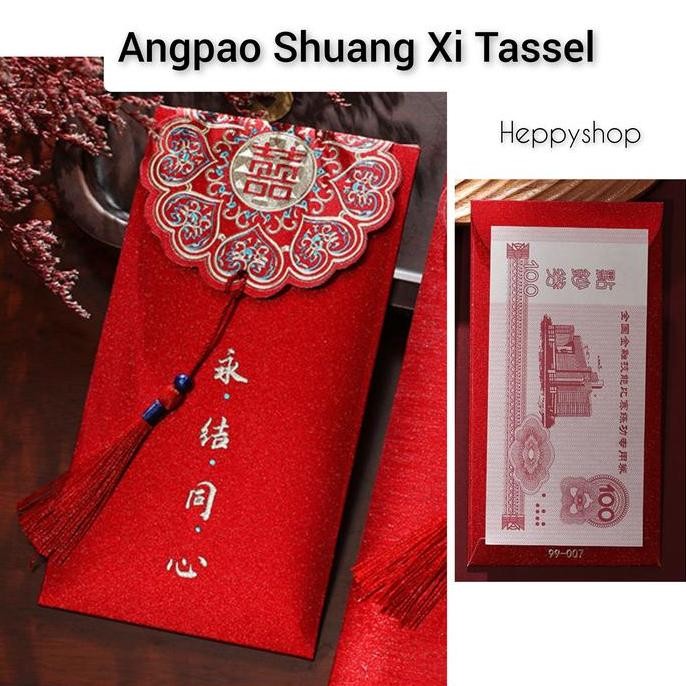 

langsung order saja] Angpao Shuang Xi Tassel, Angpao Wedding Nikah