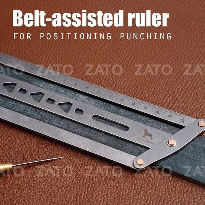 

TERBARU - Belt-assisted ruler for positioning punching - Penggaris Kulit sabuk leather tool