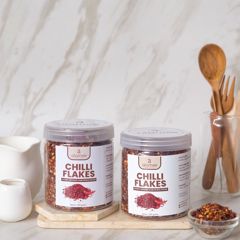 

Alamee Chilli Flakes Cabe Bubuk Kasar Cabai Bumbu Dapur N Organik Tanpa Campuran 150Gr