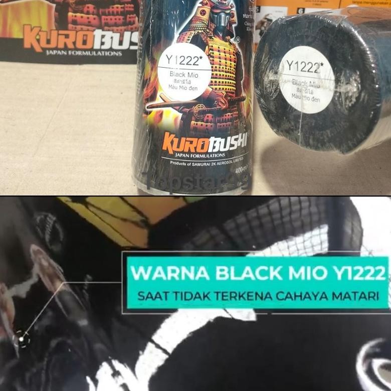 Pilok Pilox Cat Samurai Black Mio Hitam Y1222 1222 400Ml Cat Semprot Samurai Paint Kurobushi Aerosol