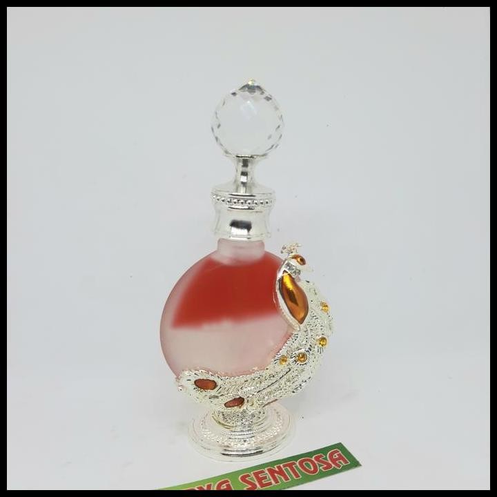 Minyak Dua Alam Warna Merah Putih 12ml Botol Antik Warna Putih