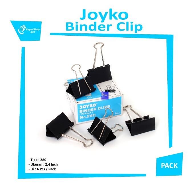

Readyy!! JOYKO -Binder Clip 280 Klip Kertas - Pack
