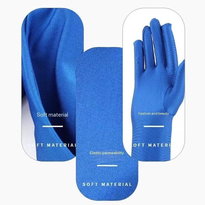 Hot Sale Oh34 Sarung Tangan Lycra Mengkilap Glove Panjang Pengantin Satin Putih Hitam Merah Kulit 45