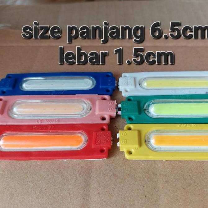 LAMPU LED MODUL COB 6818 12V WARNA BIRU BLUE 2.4W 12 VOLT 6 LED MATA