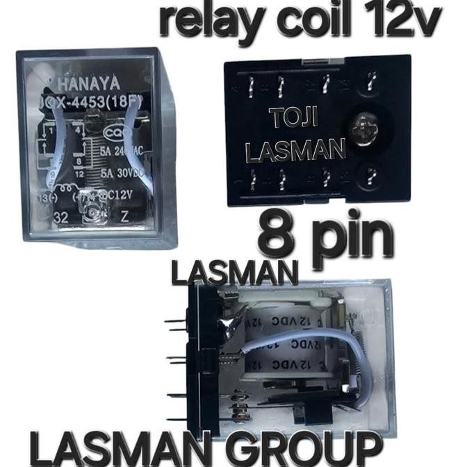 RELAY 12V 8P KAKI 8 RELAI 12 VOLT 12 V VOLT 8 PIN JQX 4453 8P SP
