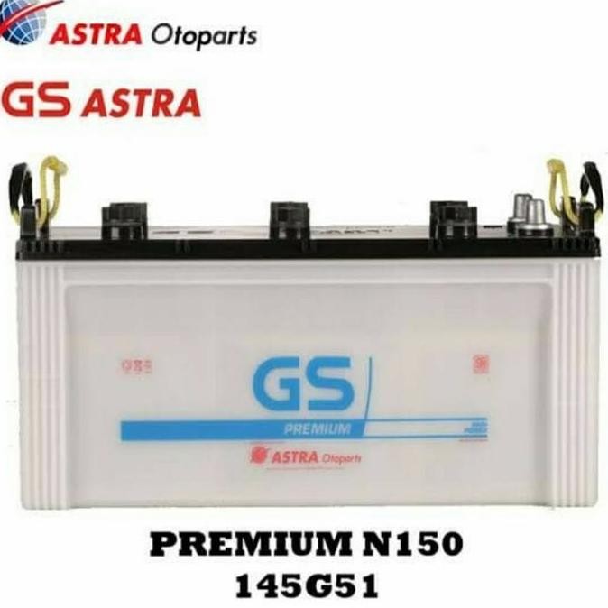 Aki GS Premium N150 / 145G51 aki basah 12volt 150 amper murah