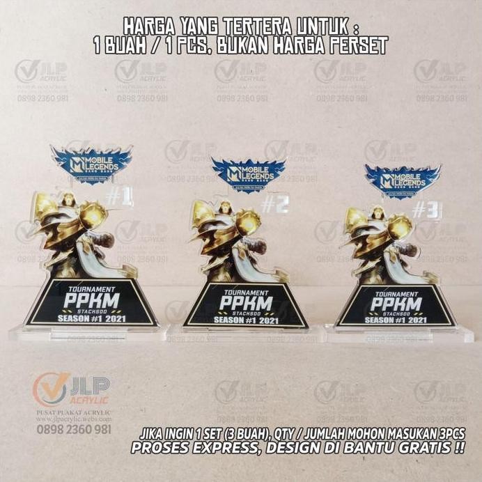 Baru Piala Mobile Legends, Trophy Mobile Legends, Piala MLBB UK. 20X10 J03