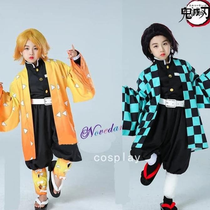 NEW  KOSTUM KIMETSU NO YAIBA ANAK NEZUKO COSTUME TANJIRO ZENITSU GIYUU