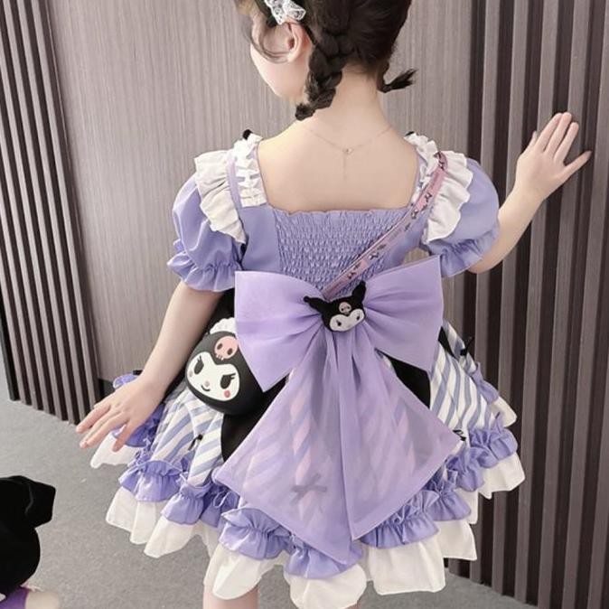 NEW  kostum kuromi anak/ kostum karakter/ dress kuromi/ cosplay kuromi anak