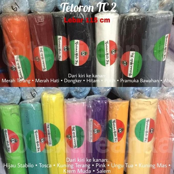 Kain Tetoron TC2 TC Warna Spanduk Umbul-umbul Atribut Partai Lebar 115 murah