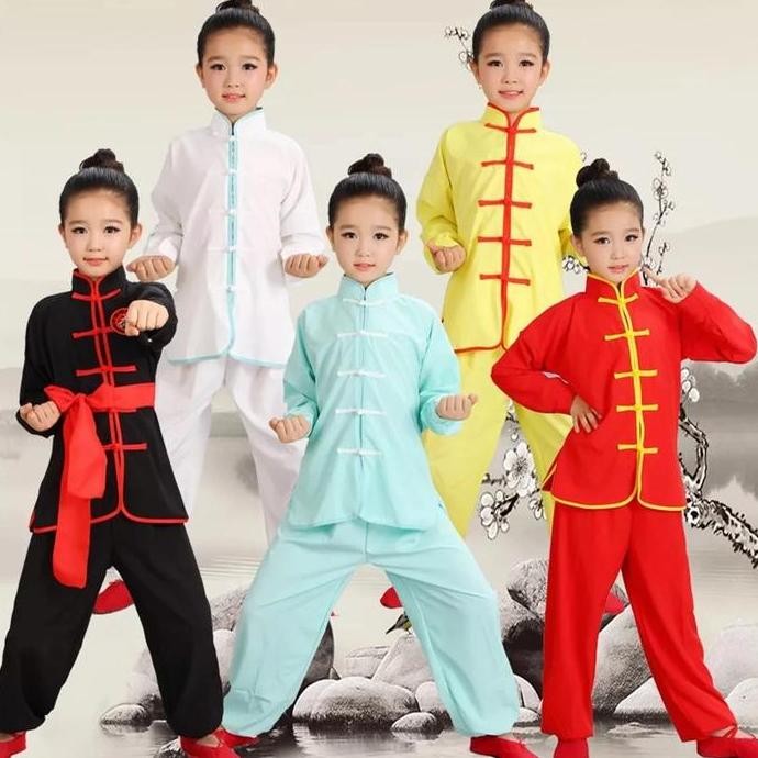 NEW  Kostum Taichi Kostum Kungfu Anak Tangan Panjang