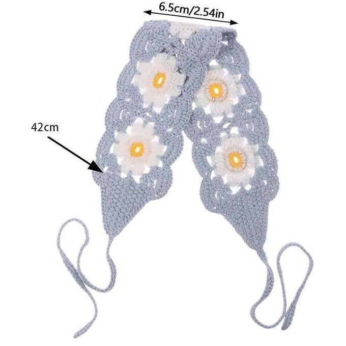 new Bandana Rajut Headband Knit Korean Bandana Scarves Bando Kain Rajut Bando Motif Kain Rajut Knit