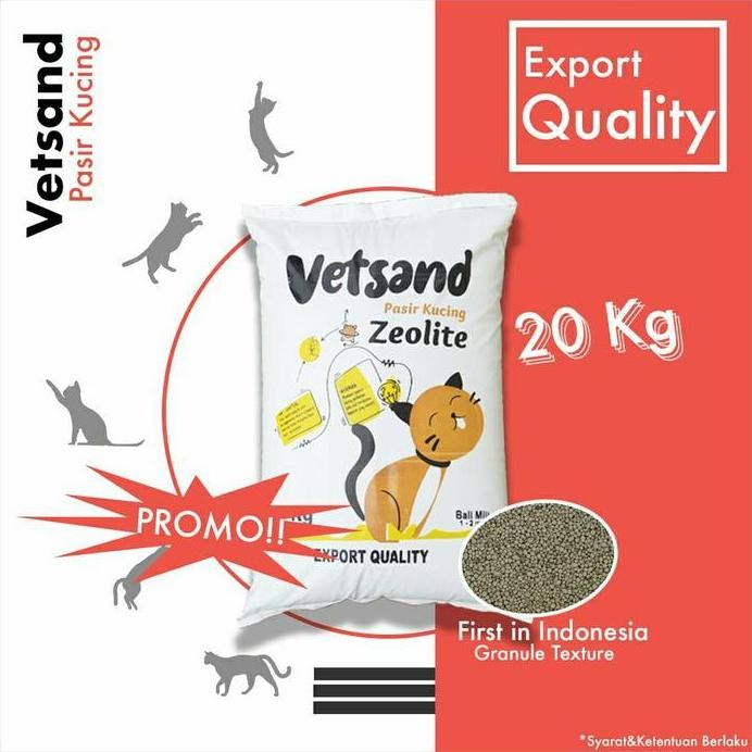 VETSAND Granule Cat Litter 20kg pasir kucing gumpal original TERMURAH murah